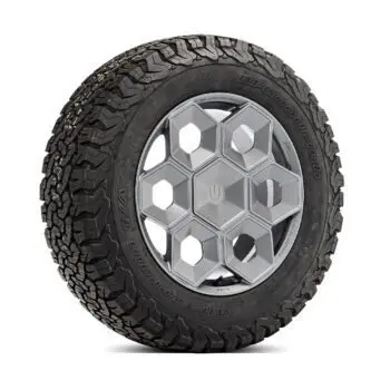 Unplugged Performance- Cyberhex Wheel- Tesla Cybertruck- Satin Titanium- Face View
