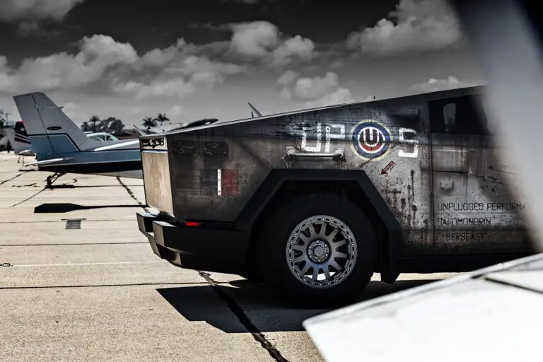 Unplugged Performance Tesla Sharkface Cybertruck 20 inch Beadlock Wheel Satin Titanium 11