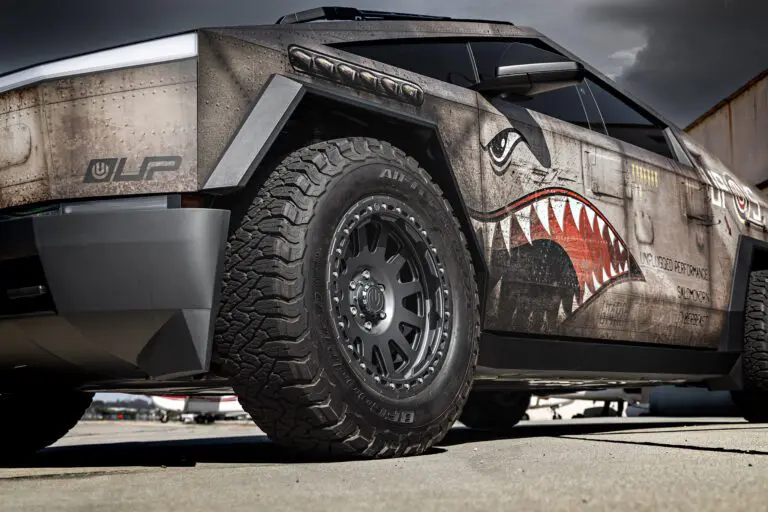 Unplugged Performance Tesla Sharkface Cybertruck 20 inch Beadlock Wheel Satin Titanium 4