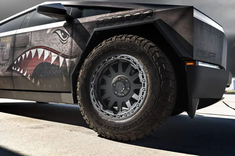 Unplugged Performance Tesla Sharkface Cybertruck 20 inch Beadlock Wheel Satin Titanium 7