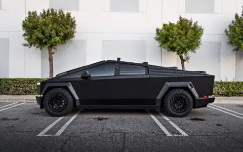 Wrapped Tesla Cyberbeast on UP-03 Forged Beadlock Wheels in Satin Black