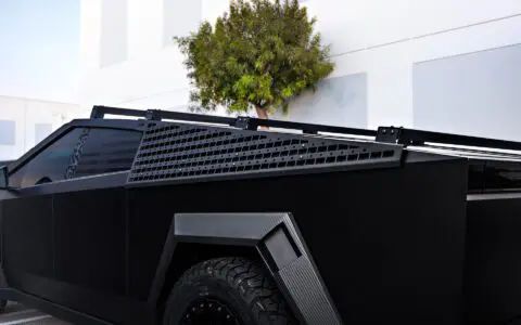 Wrapped Tesla Cyberbeast on UP-03 Forged Beadlock Wheels in Satin Black