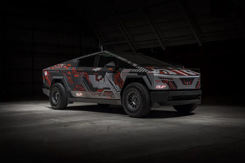 Custom Cyber Camo Cyberbeast on UP-03 Forged Beadlock Wheels in Satin Titanium