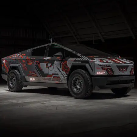 Custom Cyber Camo Cyberbeast on UP-03 Forged Beadlock Wheels in Satin Titanium