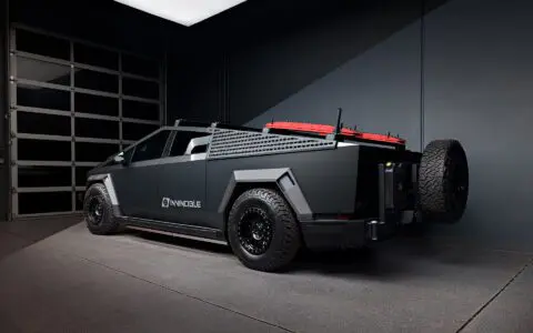 UP INVINCIBLE Cybertruck with Front and Rear Bumper UP-03 Beadlock Forged Wheels Roof Rails with Molle Panel Rack & 50in Light Bar