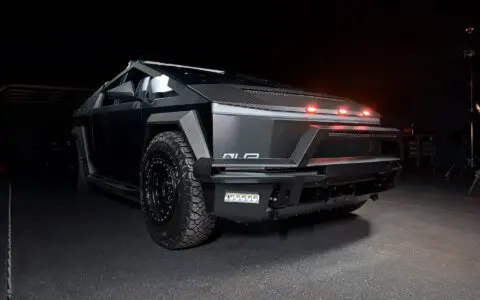 UP INVINCIBLE Cybertruck with Front and Rear Bumper UP-03 Beadlock Forged Wheels Roof Rails with Molle Panel Rack & 50in Light Bar