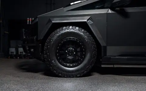 UP INVINCIBLE Cybertruck with Front and Rear Bumper UP-03 Beadlock Forged Wheels Roof Rails with Molle Panel Rack & 50in Light Bar