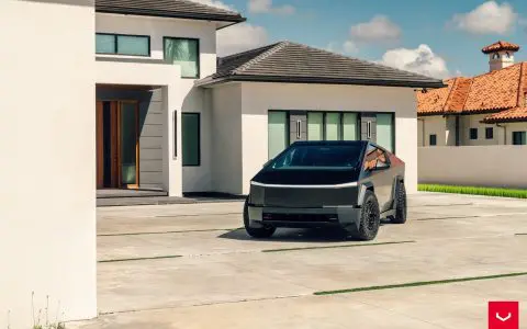 Satin Black Tesla Cybertruck - Vossen HFX-1 Wheels