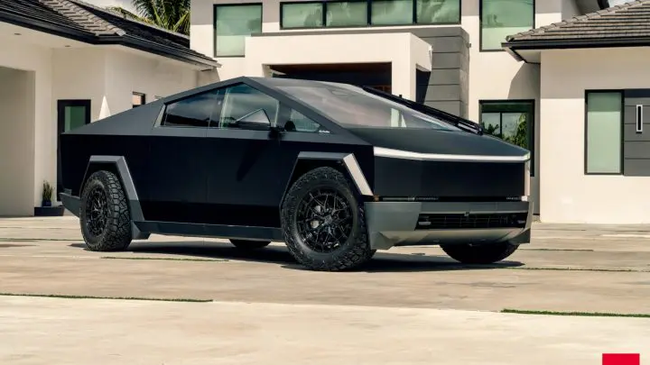 Satin Black Tesla Cybertruck – Vossen HFX-1 Wheels