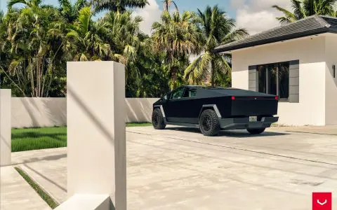 Satin Black Tesla Cybertruck - Vossen HFX-1 Wheels