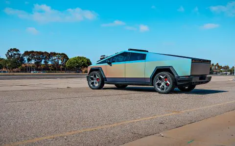 Tesla Cybertruck UP Forged CYBRSPOKE 24 Inch Satin Black Wheels and UP INVINCIBLE Steel Bumpers and Rock Sliders 1920px 4