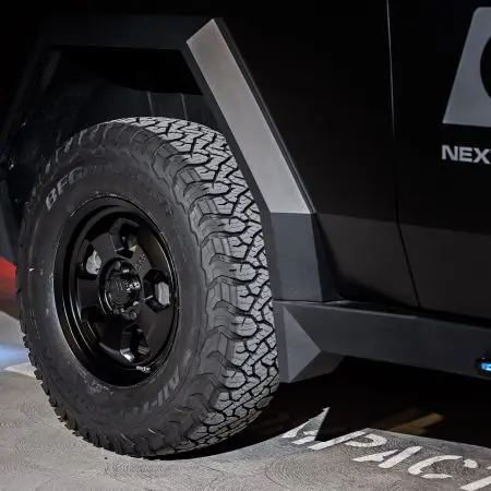 UP.Fit Tesla Cybertruck Police Vehicle on 18 inch UP.FIT Forged PD Wheel in Satin Black
