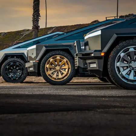 Tesla Cybertrucks with 24-Inch UP Forged CYBRNOVA Wheels