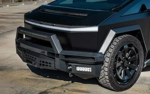 Satin Black Tesla Cyberbeast with 24-Inch UP Forged CYBRNOVA in Satin Black