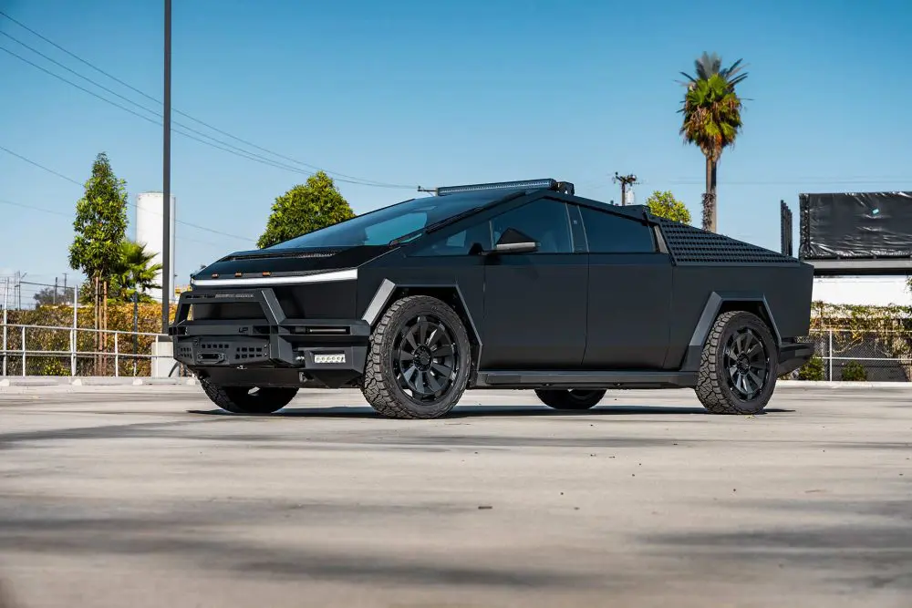 Satin Black Tesla Cyberbeast with 24-Inch UP Forged CYBRNOVA in Satin Black