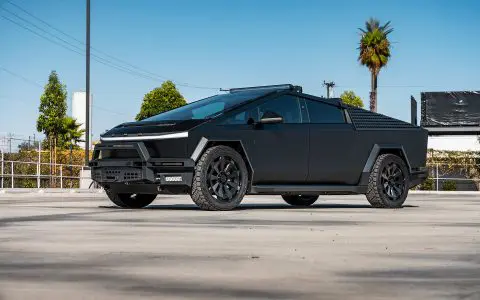 Satin Black Tesla Cyberbeast with 24-Inch UP Forged CYBRNOVA in Satin Black