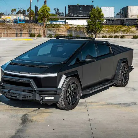 Satin Black Tesla Cyberbeast with 24-Inch UP Forged CYBRNOVA in Satin Black