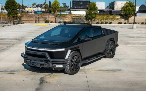 Satin Black Tesla Cyberbeast with 24-Inch UP Forged CYBRNOVA in Satin Black