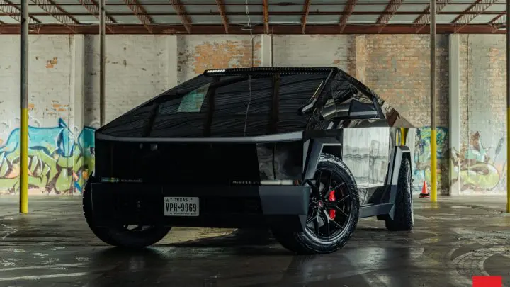 Tesla Cybertruck with Vossen Hybrid Forged HF6-4 Wheels in Gloss Black