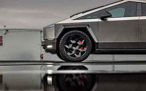 Tesla Cybertruck on 24-Inch UP Forged CYBRHEX Wheels in Gloss Black