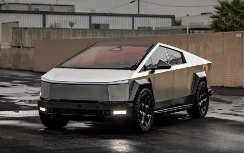 Tesla Cybertruck on 24-Inch UP Forged CYBRHEX Wheels in Gloss Black