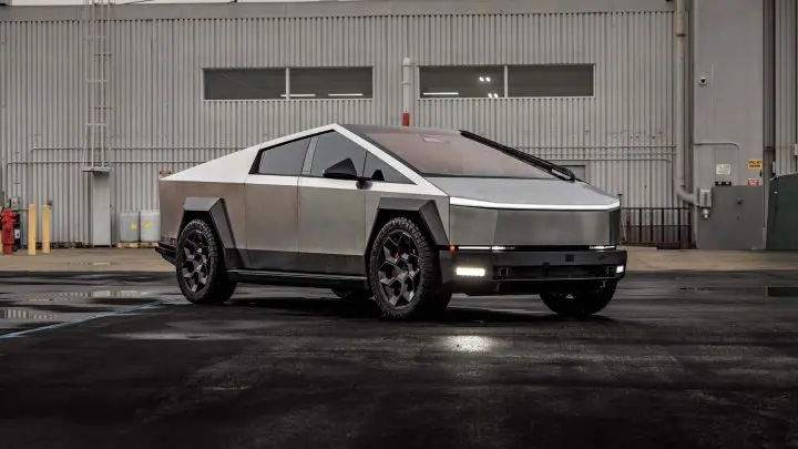 Tesla Cybertruck on 24-Inch UP Forged CYBRHEX Wheels in Gloss Black