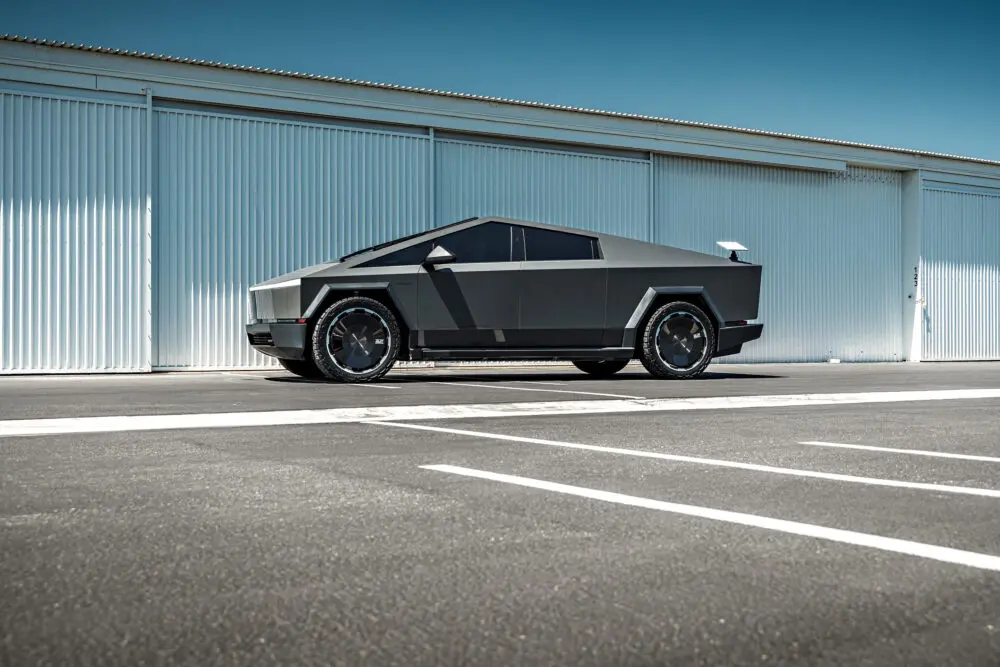 Magnesium Wrapped Tesla Cybertruck on UP Forged CYBRDISC Wheels