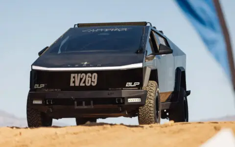 Unplugged Performance UP INVINCIBLE Tesla Cybertruck Mint 400 Front Approach