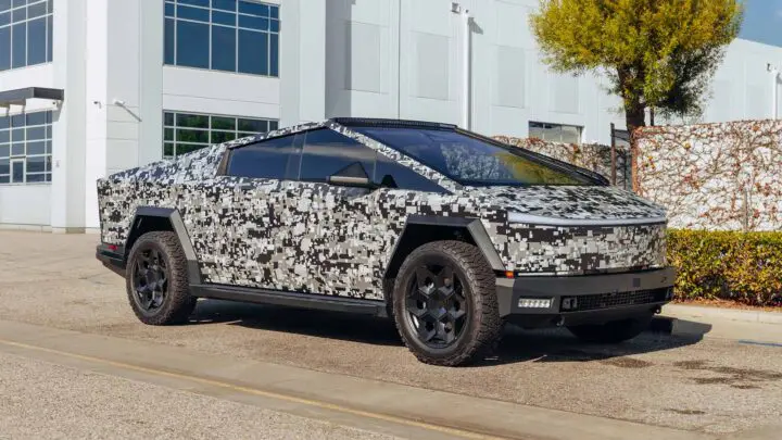 Featured image for Digital Camo Tesla Cybertruck on 22-Inch UP Forged CYBRHEX Wheels gallery