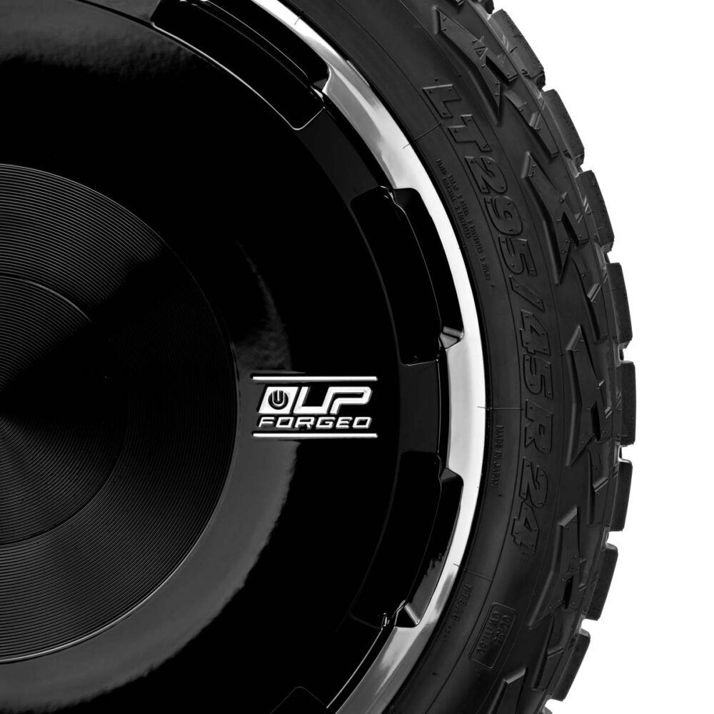 UP Forged CYBRDISC: The VIP Wheel That Finally Gives the Tesla Cybertruck a Luxury Face 3 Tesla Cybertruck 24-Inch CYBRDISC Wheel and Tire Package Logo